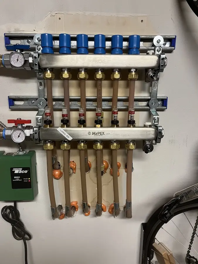 Plumber performing Gas Line Installation at a residential property in Jamestown